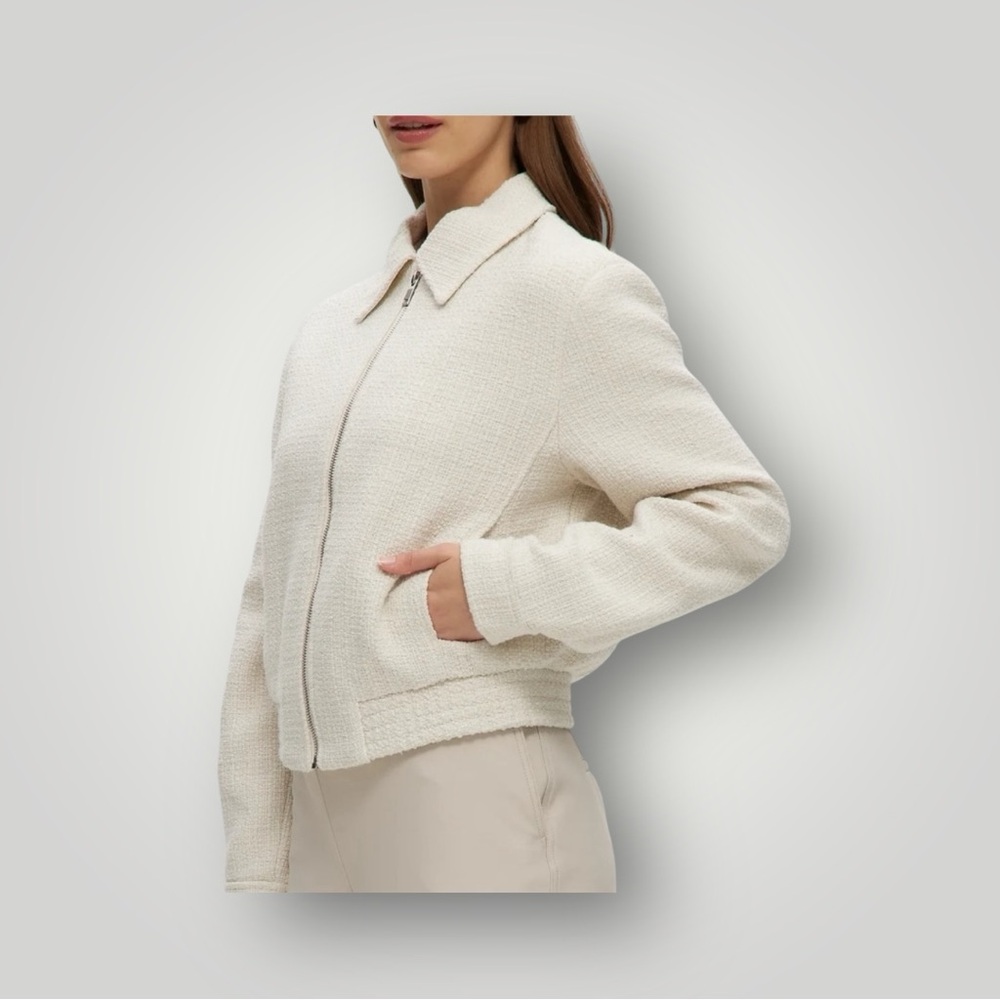Joie Off-white Structured Teddy Jacket| Size M